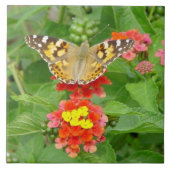 Boterfly Flowers Tile Tegeltje (Voorkant)
