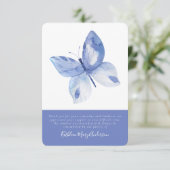 Boterfly foto sympathie bedankkaart (Staand voorkant)