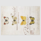 Boterfly  Franse carte Postale ontkoppeling Tissuepapier (Voorkant)