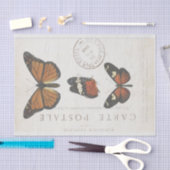 Boterfly Franse carte Postale ontkoppeling Tissuepapier (Craft)