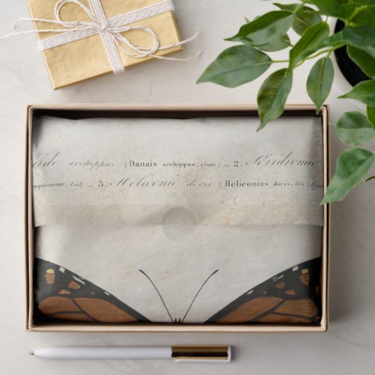 Boterfly Franse carte Postale ontkoppeling Tissuepapier (Geschenk)