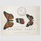 Boterfly Franse carte Postale ontkoppeling Tissuepapier (Voorkant)