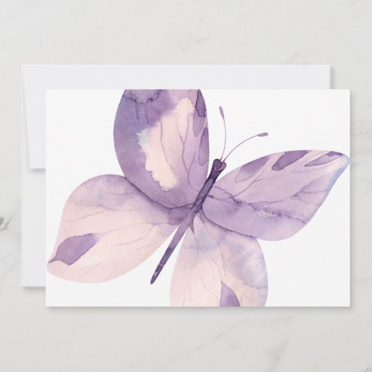 Boterfly Funeral Celebration of Life Photo Invita Kaart (Achterkant)