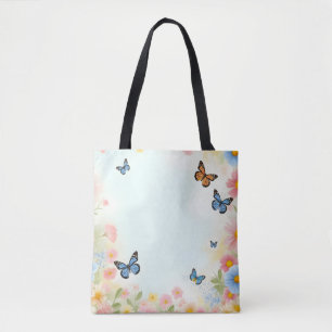 Boterfly Garden Canvas tas