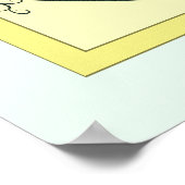 Boterfly Garden Circular Abstract Poster afdrukken (Hoek)