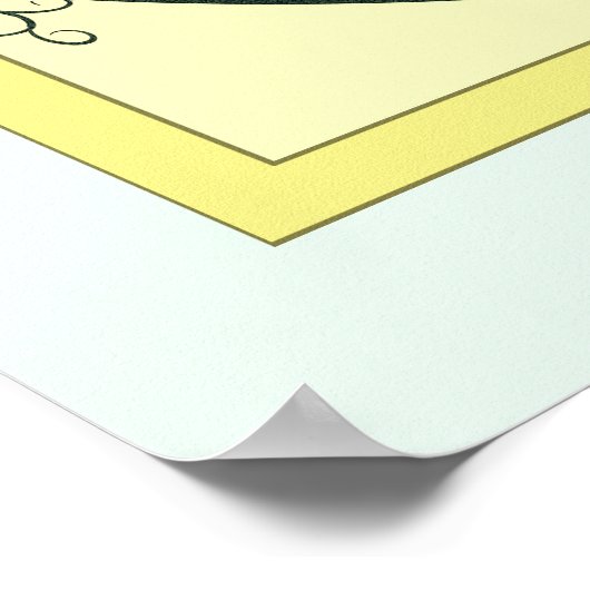 Boterfly Garden Circular Abstract Poster afdrukken (Hoek)