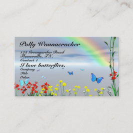 Boterfly Garden Flowers Visitekaartje