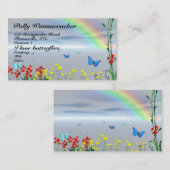 Boterfly Garden Flowers Visitekaartje (Voorkant / Achterkant)