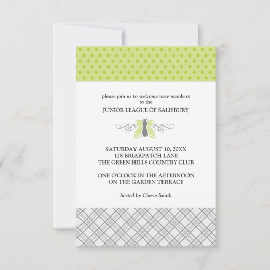 Boterfly Garden Party-uitnodigingen Kaart (Voorkant)