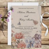 Boterfly Garden Wedding Invitation Kaart
