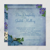 Boterfly Garden Wedding Invitation Kaart (Voorkant / Achterkant)
