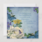 Boterfly Garden Wedding Invitation Kaart (Achterkant)