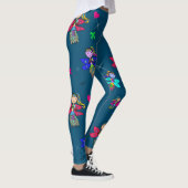 Boterfly Girl Cute Tekening Leggings (Rechts)
