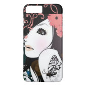 Boterfly Girl Floral Swirls Case-Mate iPhone Case (Achterkant)