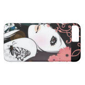 Boterfly Girl Floral Swirls Case-Mate iPhone Case (Achterkant (Horizontaal))