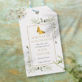 Boterfly Greenery Funeral Seed Packet Memorial Cadeaulabel