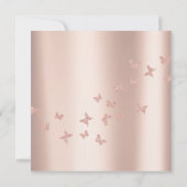 Boterfly grijs Oriental Blush Pearly roze Rose Kaart (Achterkant)