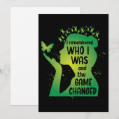 Boterfly Groene lint voor geestelijke gezondheid Feestdagenkaart (Voorkant / Achterkant)