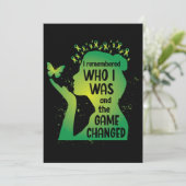 Boterfly Groene lint voor geestelijke gezondheid Feestdagenkaart (Staand voorkant)