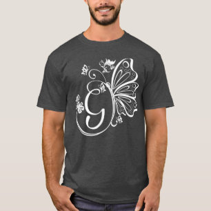 Boterfly Grunge Fairycore Aesthetic Letter G Mono T-shirt