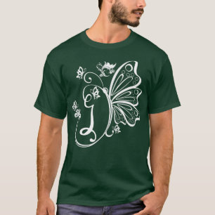 Boterfly Grunge Fairycore Aesthetic Letter i Mono T-shirt