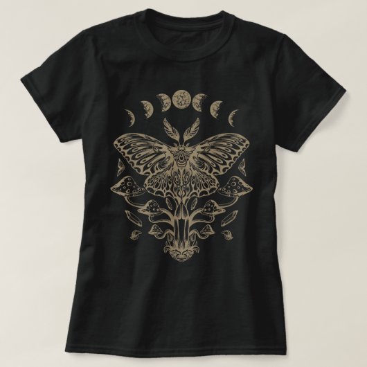 Boterfly Grunge Fairycore Aesthetic Luna Moth Mus T-shirt (Design voorkant)