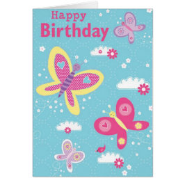 Boterfly Happy Birthday-kaarten