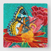 Boterfly I Vierkante Klok (Voorkant)