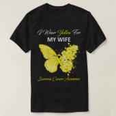 Boterfly ik Draag geel voor mijn vrouw, de Sarcoma T-shirt (Design voorkant)