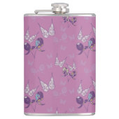 Boterfly Joy Flask (Paars) Heupfles (Voorkant)