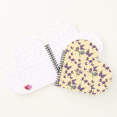 Boterfly Joy in Cream Heart-Shaped Notitieboek (Binnen)