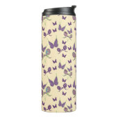 Boterfly Joy in Cream Thermal Tumbler Thermosbeker (Gedraaid links)
