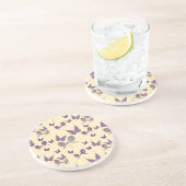 Boterfly Joy in het Onderzetter van Cream Sandston (Zijkant)