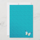 Boterfly kisses baby shower Invitation Kaart (Achterkant)