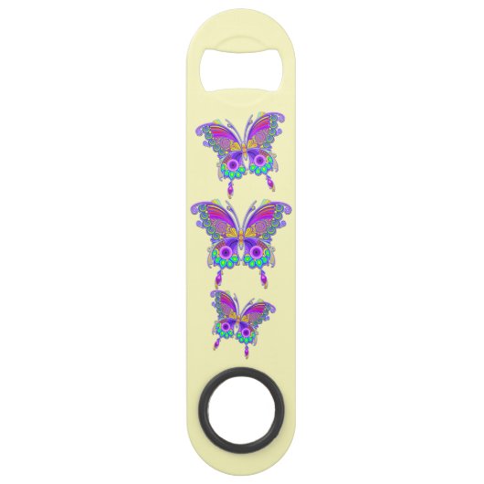 Boterfly kleurrijke Tattoo stijl Speed Flessenopener (Achterkant)