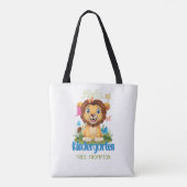 Boterfly Lion Terug naar school Kindertuin 1e dag Tote Bag (Achterkant)