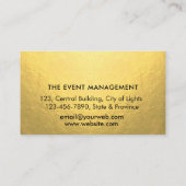 Boterfly Logo Gold Driving Glitter Elegant Visitekaartje (Achterkant)