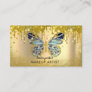 Boterfly Logo Gold Driving Glitter Elegant Visitekaartje