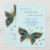 Boterfly Magic Birthday Kaart (Voorkant / Achterkant)