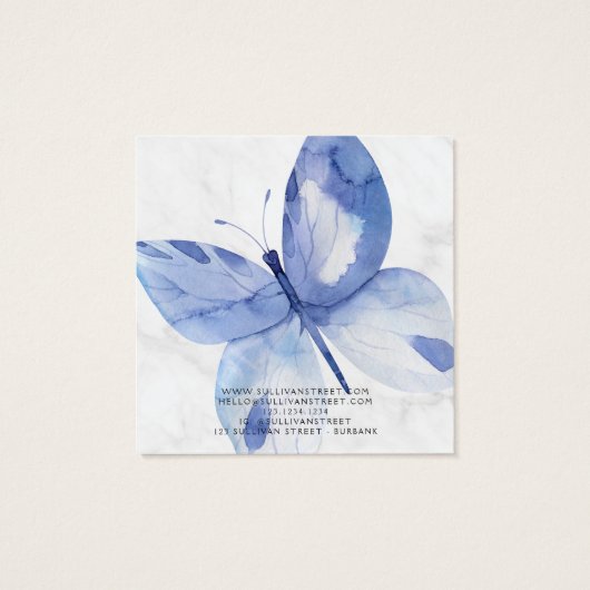 Boterfly marble Earbelt Jewelry Display Kaart (Achterkant)