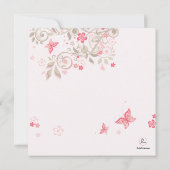 Boterfly Meadow Moederdag Invitation Kaart (Achterkant)