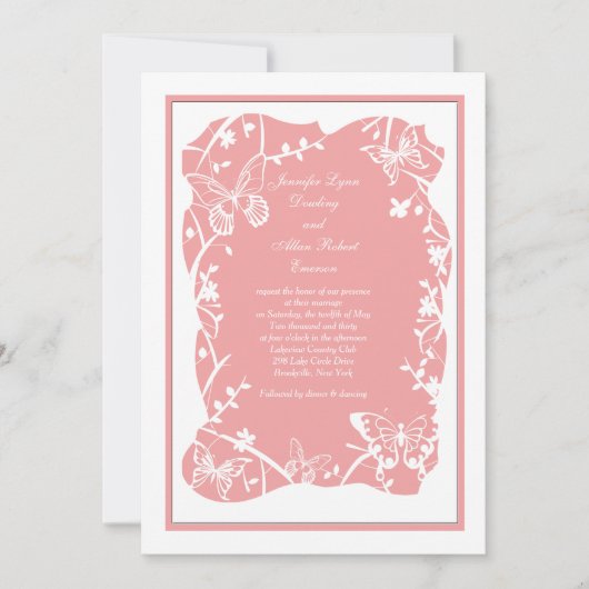 Boterfly Meadow Weddenschap Kaart (Voorkant)
