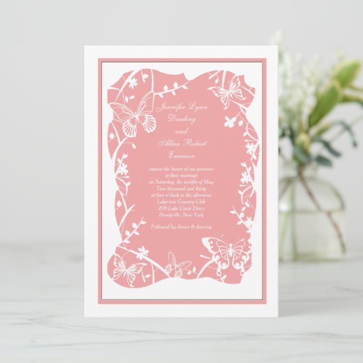 Boterfly Meadow Weddenschap Kaart (Staand voorkant)