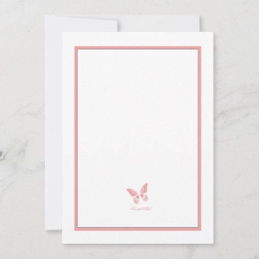 Boterfly Meadow Weddenschap Kaart (Achterkant)