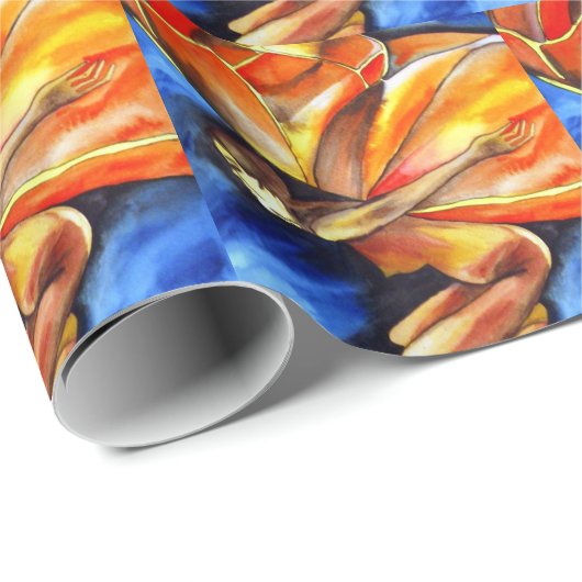 Boterfly meisje surrealistische originele fantasie cadeaupapier (Rol Hoek)