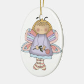 Boterfly-meisjesversiering Keramisch Ornament (Links)