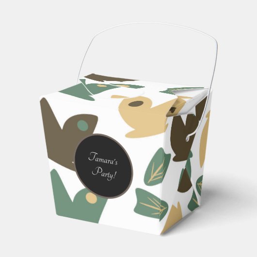 Boterfly Natuur Trail Greenery Birthday Party Bedankdoosjes (Voorkant Zijde)