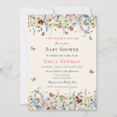 Boterfly onderweg | Baby shower van Floral Girl Kaart (Voorkant)