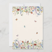 Boterfly onderweg | Baby shower van Floral Girl Kaart (Achterkant)