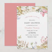 Boterfly op Way Bohemen Baby shower Kaart (Voorkant / Achterkant)